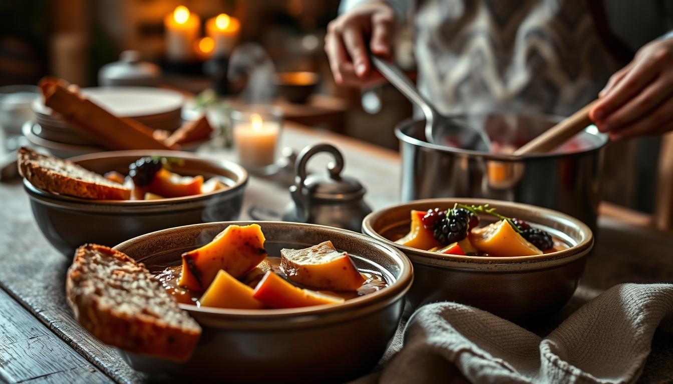 Quick weeknight dinner prepared in a home kitchen